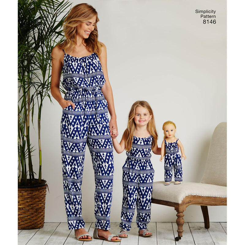 SIMPLICITY 8146 Vêtements Pour Enfants Femmes Poupées