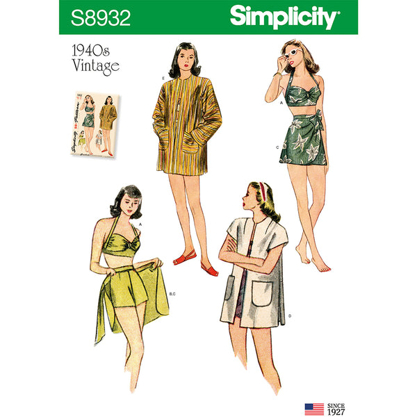 SIMPLICITY S8932 Misses' Vintage Sport